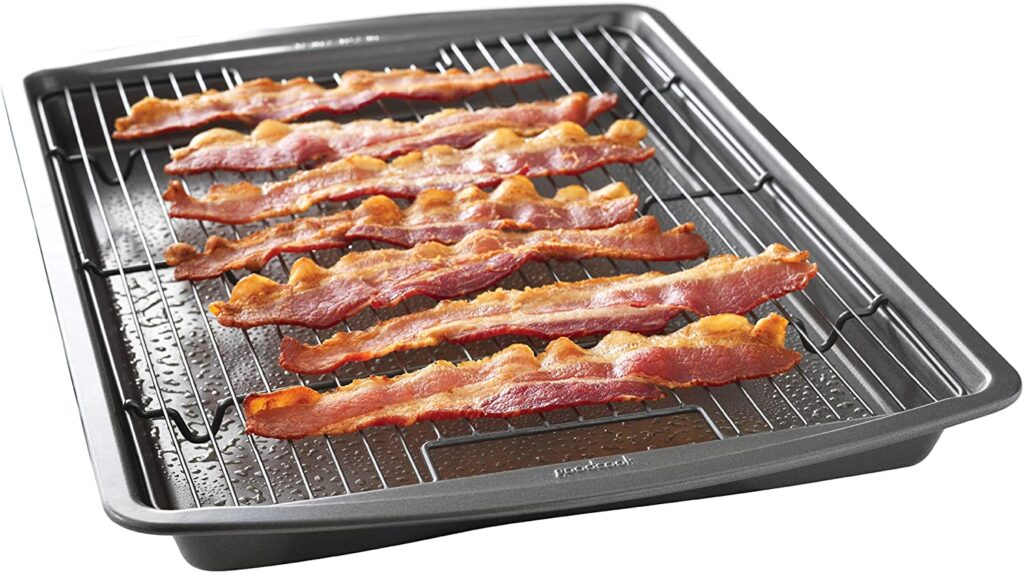 GoodCook 15" x 10.5" Premium Nonstick Carbon Steel Crispy Bacon Multipurpose Baking Pan Set